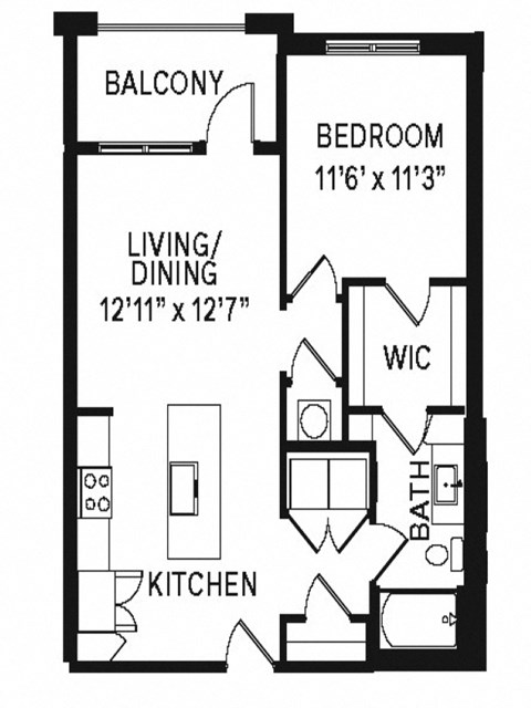 Avenue64 Luxury Apartments in O'Fallon, Missouri A1 Floor Plan
